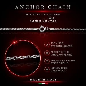 Серебряная цепочка "Антелао"-SRIBLODAR TM Серебряная цепочка "Антелао" ФОТО-SRIBLODAR TM