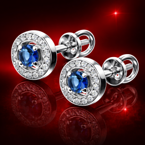 Серьги серебряные "Самиено"арт.40002-s