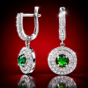 Серьги серебряные "Винчи"арт.20147-z ФОТО - SRIBLODAR