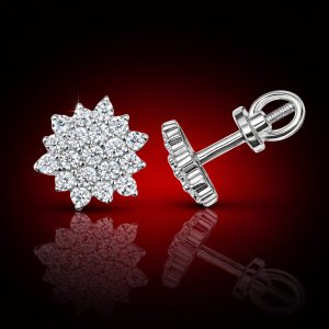 Серьги серебряные "Дакуто"арт.40031 ФОТО - SRIBLODAR