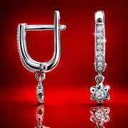 Серьги серебряные "Помпеи"арт.52005