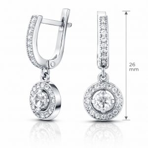 Срібні сережки підвіски «Таранто» ФОТО-SRIBLODAR TM