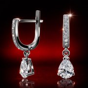 Серьги серебряные "Банио"арт.52068 Серьги серебряные "Банио"арт.52068