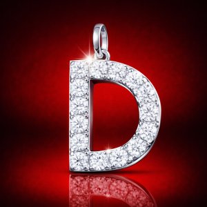 Подвеска серебряная буква "D" арт.30301D ФОТО - SRIBLODAR