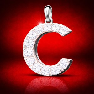 Подвеска серебряная буква "С" арт.30301С Подвеска серебряная буква "С" арт.30301С