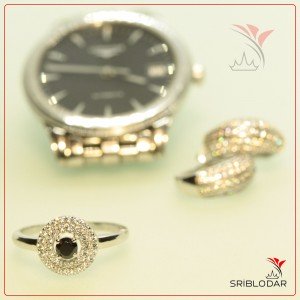 Серебряное кольцо "Лекко" с черным фианитом-SRIBLODAR TM Серебряное кольцо "Лекко" с черным фианитом ФОТО-SRIBLODAR TM