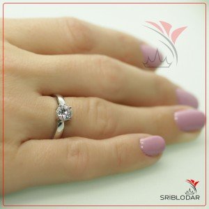 Серебряное кольцо с фианитом "Альгеро" ФОТО-SRIBLODAR TM