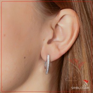 Серьги серебряные "Санта"-SRIBLODAR TM Серьги серебряные "Санта" ФОТО-SRIBLODAR TM