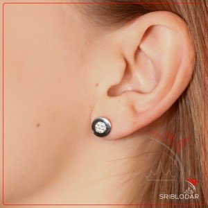 Серьги серебряные-пусеты "Стони" ФОТО-SRIBLODAR TM