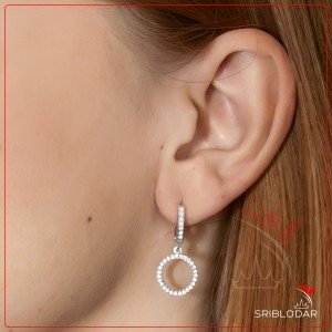 Серьги подвески серебряные "Эдмонда" ФОТО-SRIBLODAR TM